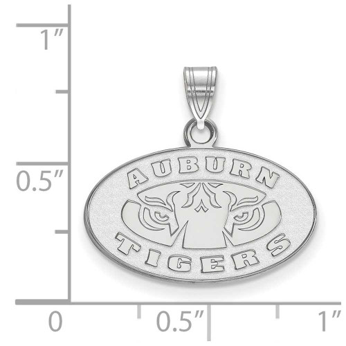 Image of Sterling Silver Auburn University Small Pendant by LogoArt (SS044AU)