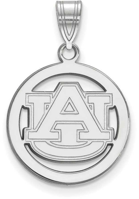 Image of Sterling Silver Auburn University Small Pendant in Circle by LogoArt