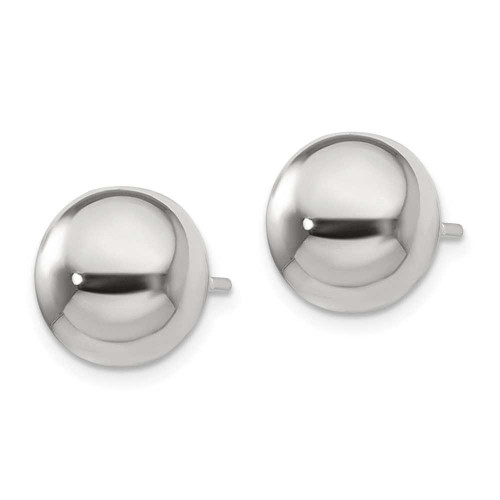 Image of 10mm Sterling Silver Button Stud Earrings QE598