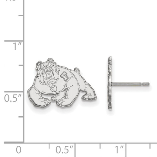 Sterling Silver California State U Fresno Small Post Earrings by LogoArt