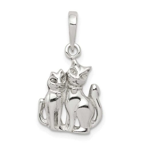 Image of Sterling Silver Cats Pendant