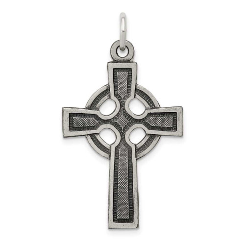 Image of Sterling Silver Celtic Cross Charm QC450