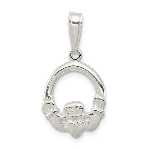 Sterling Silver Claddagh Pendant QC3871