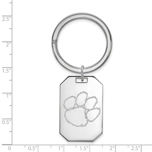 Image of Sterling Silver Clemson University Key Chain by LogoArt