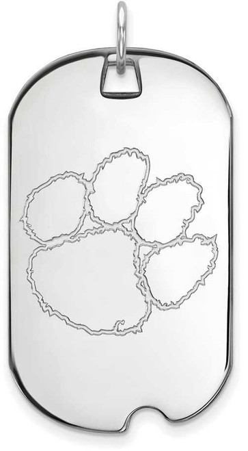 Image of Sterling Silver Clemson University Large Dog Tag by LogoArt