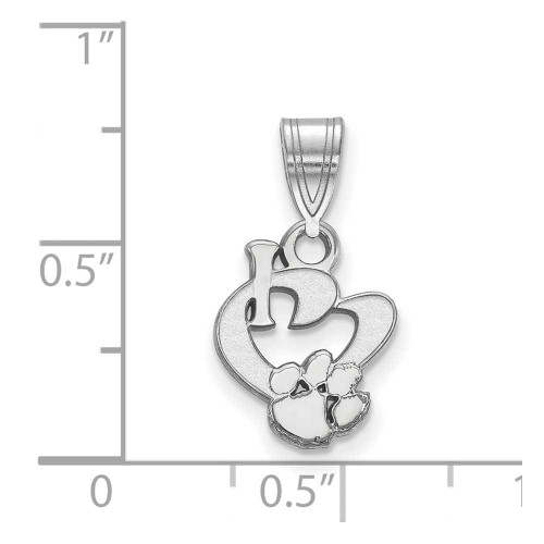 Image of Sterling Silver Clemson University Small I Love Logo Pendant by LogoArt