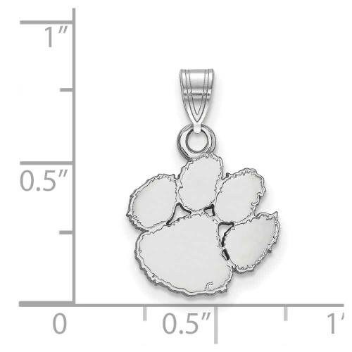Image of Sterling Silver Clemson University Small Pendant by LogoArt