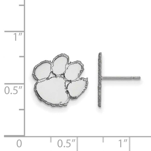 Image of Sterling Silver Clemson University Small Post Earrings by LogoArt