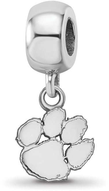 Sterling Silver Clemson University X-Small Dangle Bead Charm by LogoArt