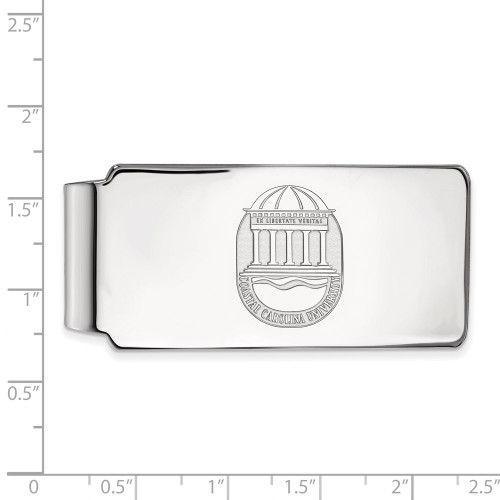 Sterling Silver Coastal Carolina University Money Clip Crest by LogoArt