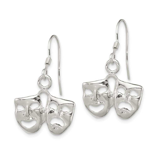 Image of 26mm Sterling Silver Comedy/Tragedy Earrings