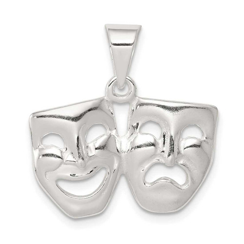 Image of Sterling Silver Comedy/Tragedy Pendant QC3772