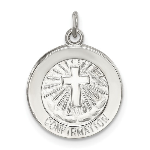 Sterling Silver Confirmation Medal Charm QC5901