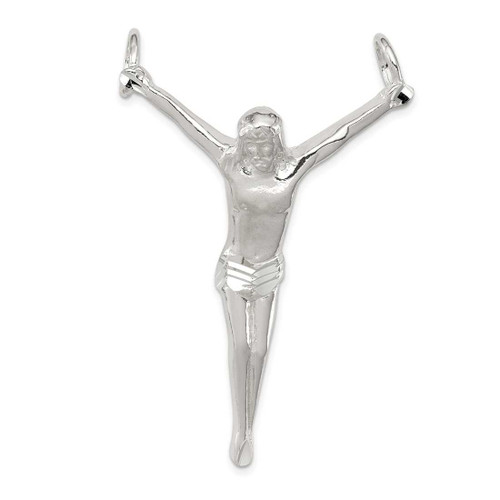 Image of Sterling Silver Corpus (Crucified Christ) Pendant QC527