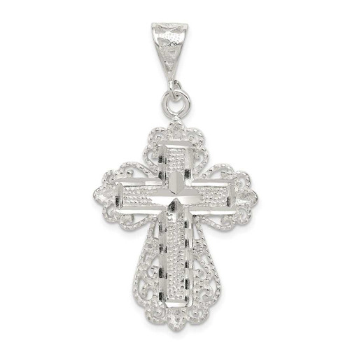 Image of Sterling Silver Cross Pendant QC7927