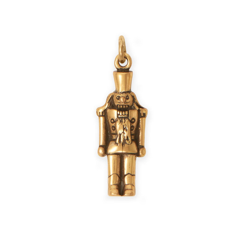Sterling Silver Cute Nutcracker Charm — additional view