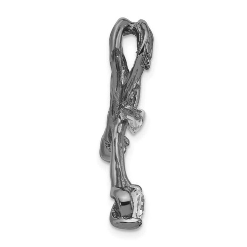 Image of Sterling Silver CZ & Rhodium Support Pendant