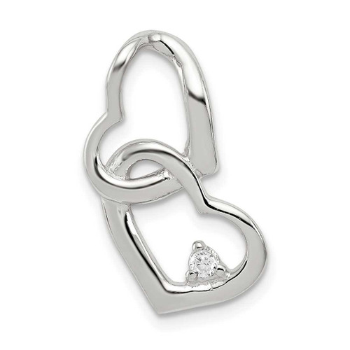 Image of Sterling Silver CZ Hearts Pendant