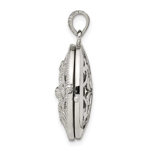 Image of Sterling Silver CZ Locket Pendant