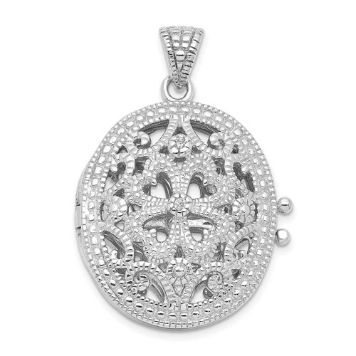 Image of Sterling Silver CZ Locket Pendant