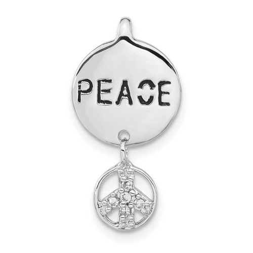 Image of Sterling Silver CZ Peace Inspiration Pendant