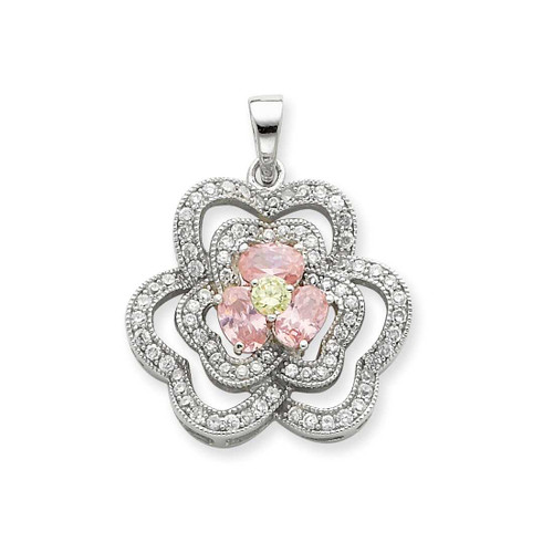 Image of Sterling Silver CZ Pendant QP1094