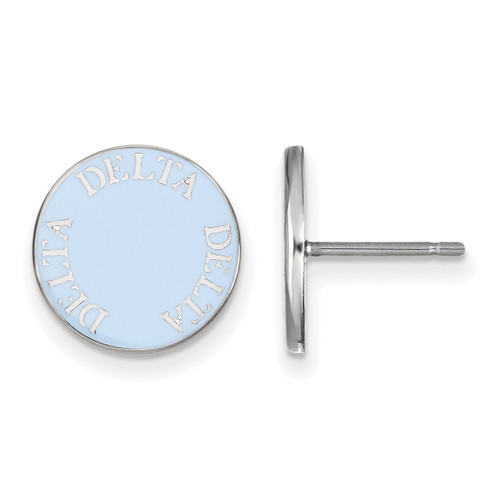 Sterling Silver Delta Delta Delta Enamel Post Earrings by LogoArt (SS019DDD)