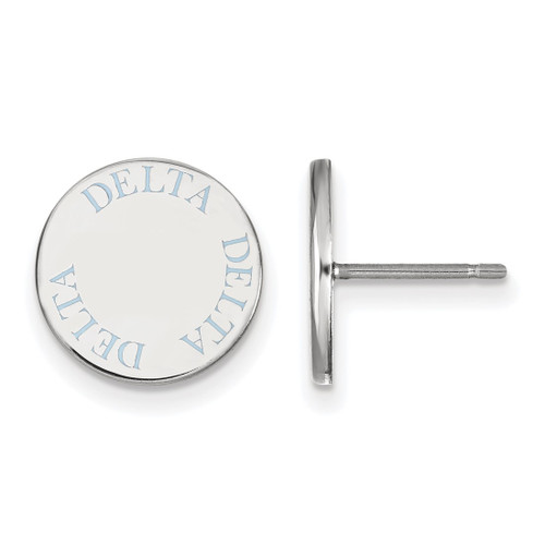 Sterling Silver Delta Delta Delta Enamel Post Earrings by LogoArt (SS020DDD)