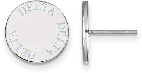 Sterling Silver Delta Delta Delta Enamel Post Earrings by LogoArt (SS020DDD)