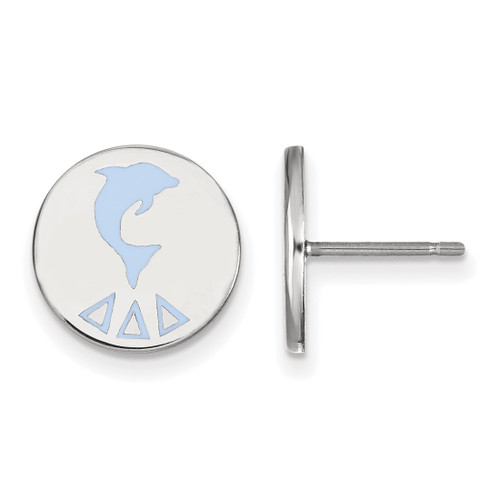Sterling Silver Delta Delta Delta Enamel Post Earrings by LogoArt (SS047DDD)