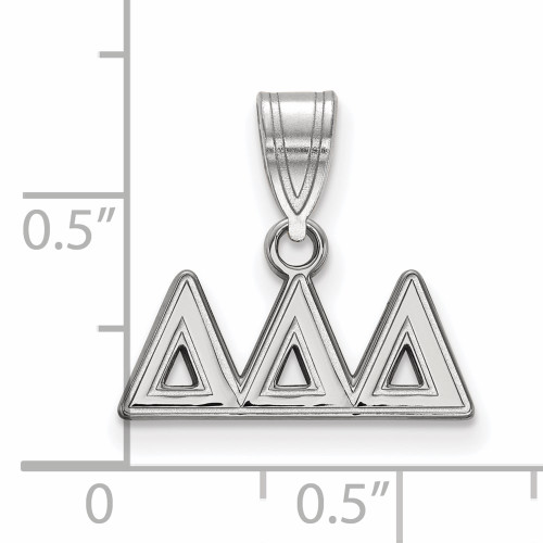 Sterling Silver Delta Delta Delta Medium Pendant by LogoArt (SS003DDD)