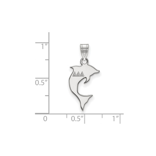 Sterling Silver Delta Delta Delta Small Pendant by LogoArt (SS035DDD)