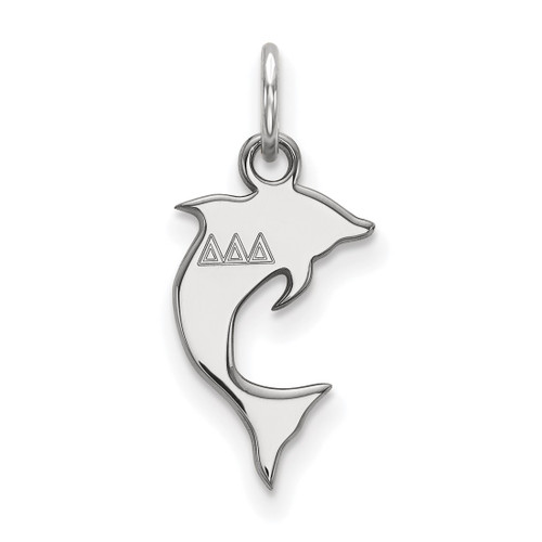 Sterling Silver Delta Delta Delta X-Small Pendant by LogoArt (SS034DDD)