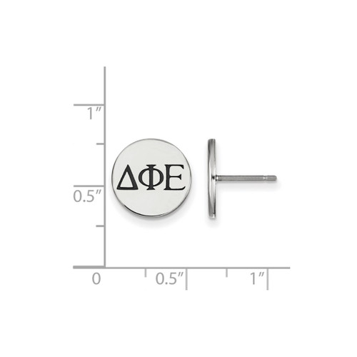 Sterling Silver Delta Phi Epsilon Enamel Post Earrings by LogoArt (SS033DPH)