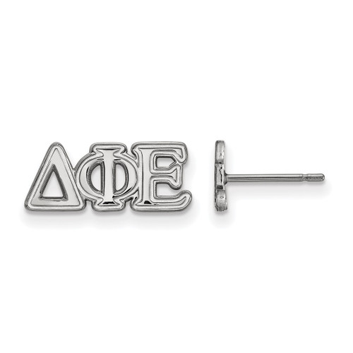 Sterling Silver Delta Phi Epsilon X-Small Post Earrings by LogoArt (SS005DPH)