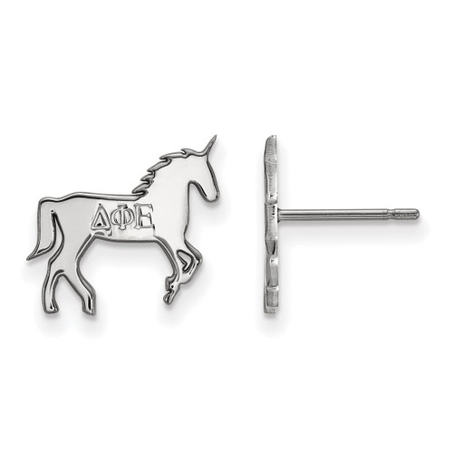 Sterling Silver Delta Phi Epsilon X-Small Post Earrings by LogoArt (SS038DPH)