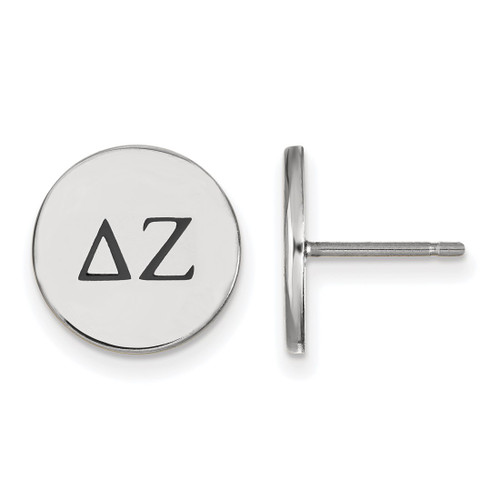 Sterling Silver Delta Zeta Enamel Post Earrings by LogoArt (SS033DZ)