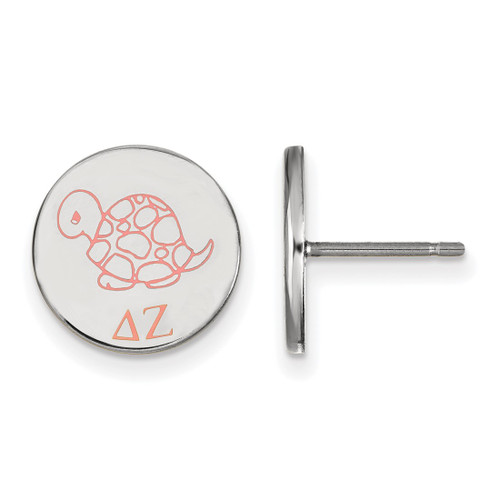 Sterling Silver Delta Zeta Enamel Post Earrings by LogoArt (SS047DZ)