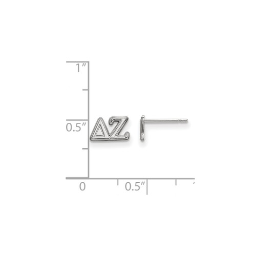Sterling Silver Delta Zeta X-Small Post Earrings by LogoArt (SS005DZ)