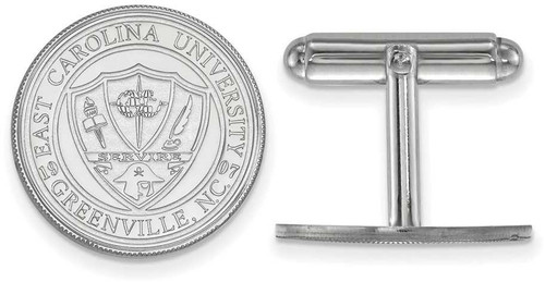 Image of Sterling Silver East Carolina University Crest Cuff Links by LogoArt