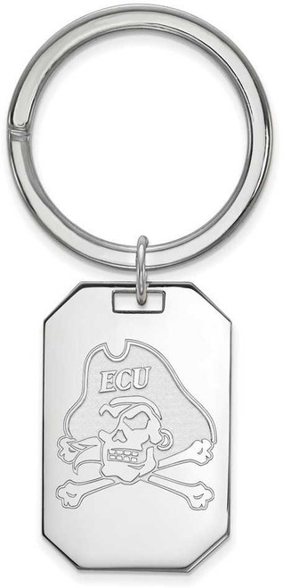 Image of Sterling Silver East Carolina University Key Chain by LogoArt