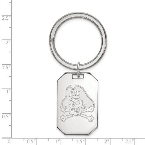 Sterling Silver East Carolina University Key Chain by LogoArt