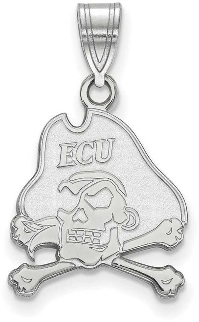 Image of Sterling Silver East Carolina University Medium Pendant by LogoArt (SS003ECU)