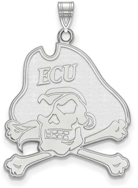 Image of Sterling Silver East Carolina University XL Pendant by LogoArt (SS005ECU)