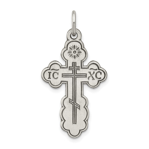 Sterling Silver Eastern Orthodox Cross Charm QC453