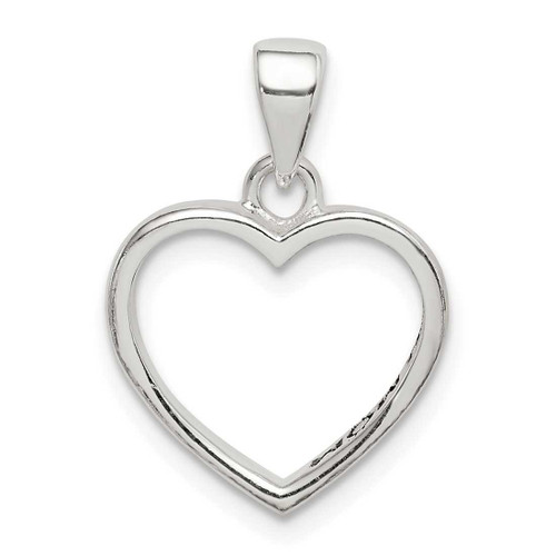 Image of Sterling Silver Enamel Love You Mom Heart Pendant