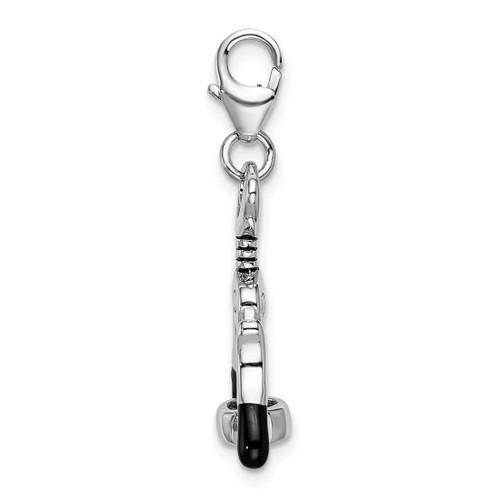 Image of Sterling Silver Enameled Cork Screw w/ Lobster Clasp Charm