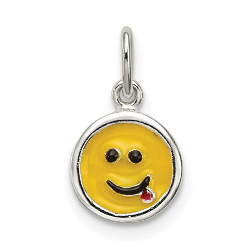 Image of Sterling Silver Enameled Emotion Face Charm