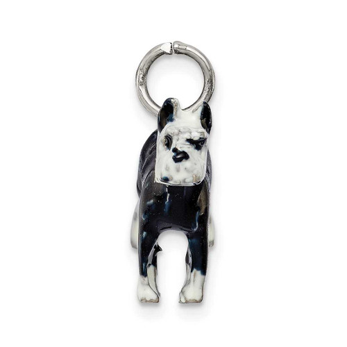 Image of Sterling Silver Enameled Schnauzer Charm