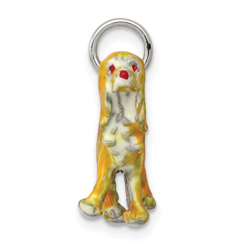 Image of Sterling Silver Enameled Small Cocker Spaniel Charm